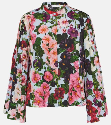 Printed cotton-blend blouse - Oscar de la Renta - Modalova