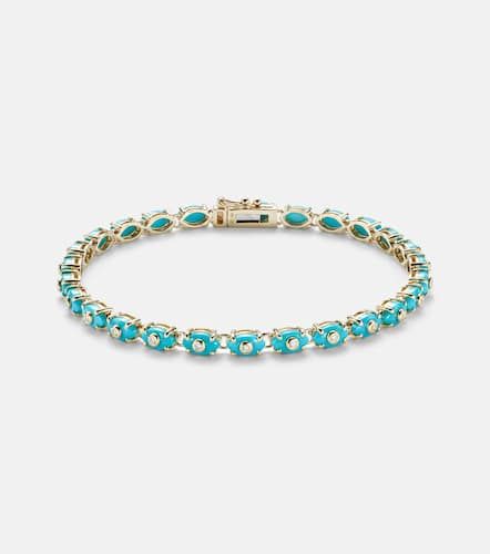 Eternity 14kt bracelet with turquoise and diamonds - Sydney Evan - Modalova