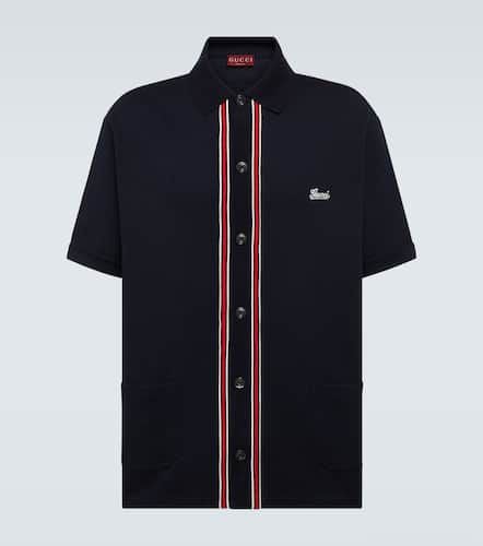 Gucci Web cotton jersey polo shirt - Gucci - Modalova