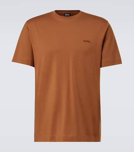 Camiseta de jersey de algodón con logo - Zegna - Modalova