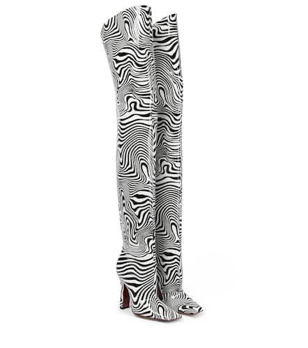 Zebra-print over-the-knee boots - Vetements - Modalova