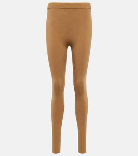 Gentle high-rise wool-blend leggings - Loro Piana - Modalova