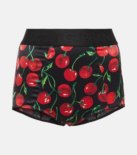 Cherry silk-blend briefs - Dolce&Gabbana - Modalova