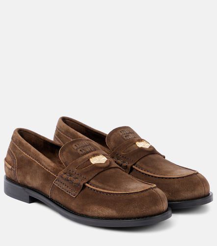 Miu Miu Suede penny loafers - Miu Miu - Modalova