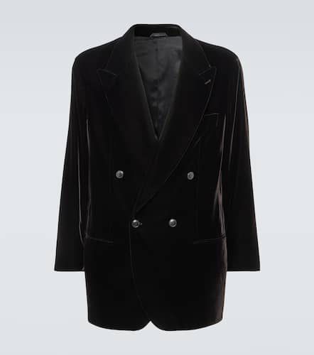 Blazer doppiopetto in velluto - Giorgio Armani - Modalova