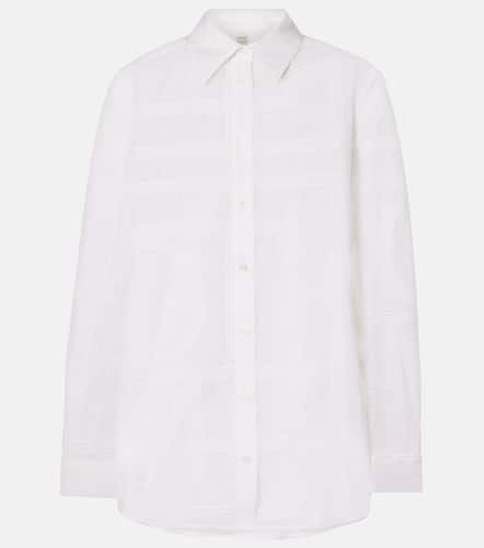 Embroidered cotton and silk voile shirt - Toteme - Modalova