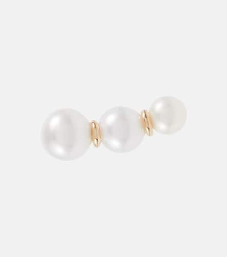 Trois Perles 14kt yellow gold single earring with pearls - Sophie Bille Brahe - Modalova