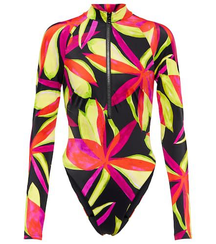 Floral-print zip-neck rashsuit - Louisa Ballou - Modalova