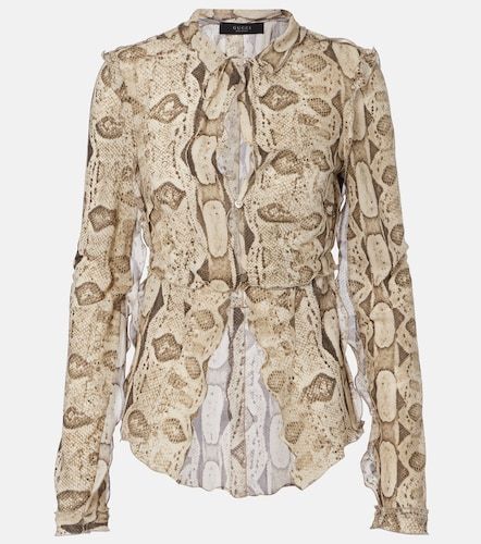 Gucci Snake-print silk blouse - Gucci - Modalova