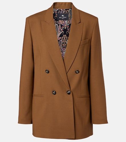 Double-breasted wool-blend blazer - Etro - Modalova