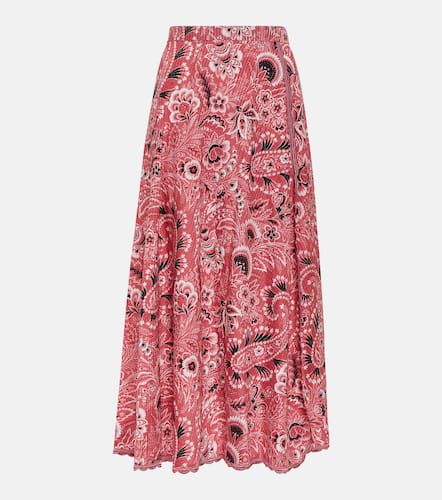 Paisley cotton and silk maxi skirt - Etro - Modalova