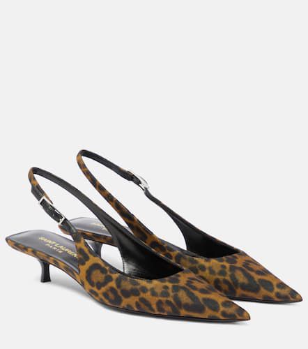 Cherish 30 leopard-print slingback pumps - Saint Laurent - Modalova