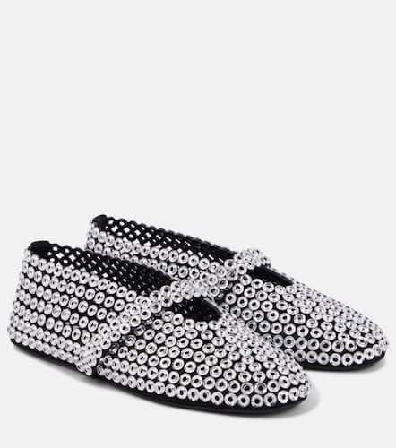 AlaÃ¯a Embellished suede Mary Jane flats - Alaia - Modalova