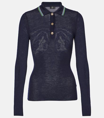 Printed wool and cotton polo sweater - Etro - Modalova