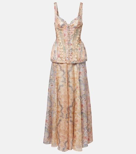 Vestido bustier de fiesta Rebellion de lino floral - Zimmermann - Modalova