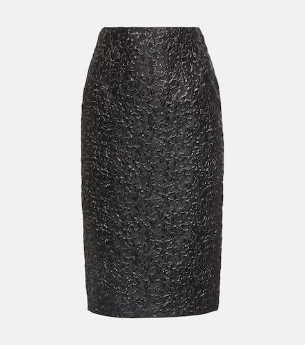 Metallic jacquard pencil skirt - Versace - Modalova