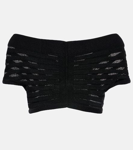 AlaÃ¯a Knitted off-shoulder crop top - Alaia - Modalova