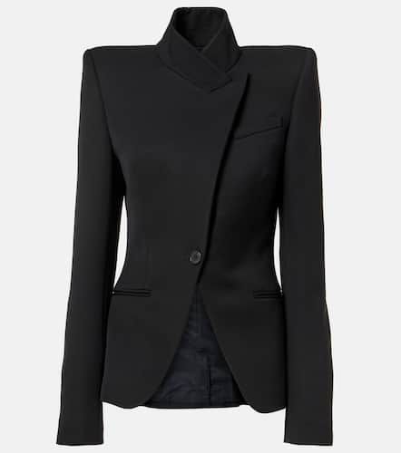 Chaqueta de botonadura simple de sarga - Alexander McQueen - Modalova