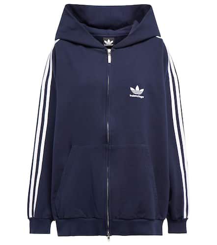 X Adidas logo cotton hoodie - Balenciaga - Modalova