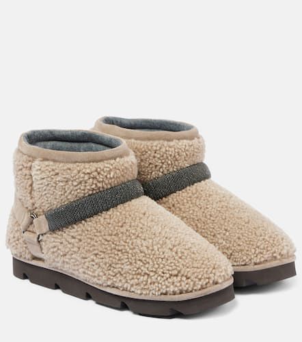 Monili Beads shearling snow boots - Brunello Cucinelli - Modalova