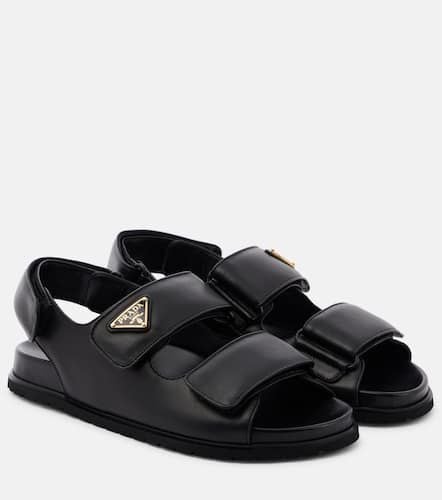 Prada Logo leather sandals - Prada - Modalova