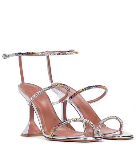 Sandalen Gilda aus Metallic-Leder - Amina Muaddi - Modalova