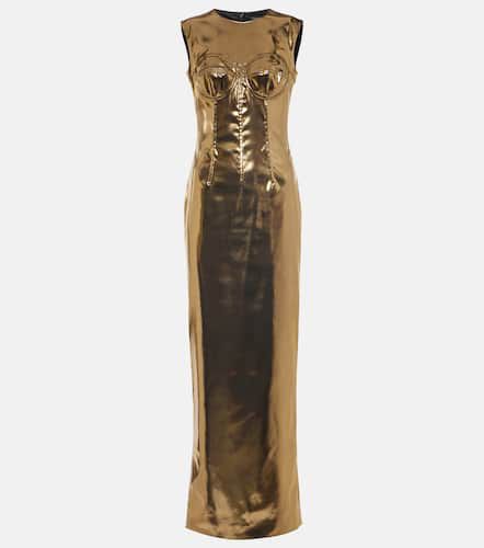 Foiled satin maxi dress - Dolce&Gabbana - Modalova