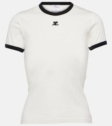 Courrèges Camiseta de jersey de algodón con logo - Courreges - Modalova