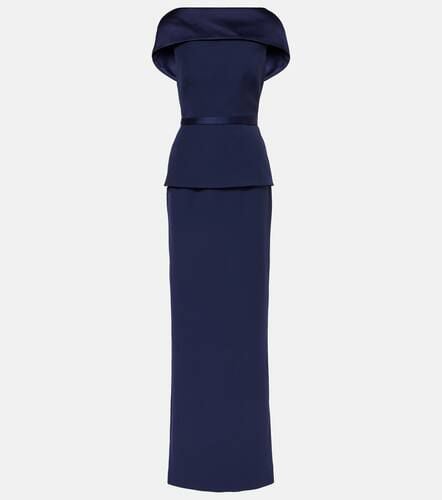 Rella draped peplum heavy crÃªpe midi dress - Safiyaa - Modalova