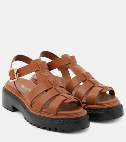 Prada Fisherman leather sandals - Prada - Modalova