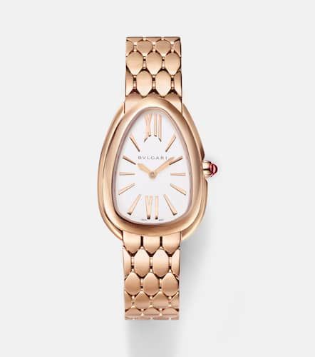 Serpenti Seduttori 33mm rose gold watch with rubellite and quartz - Bvlgari - Modalova