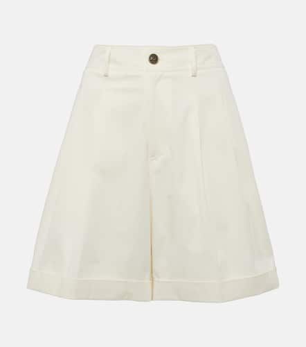 Pleated cotton-blend gabardine shorts - Etro - Modalova