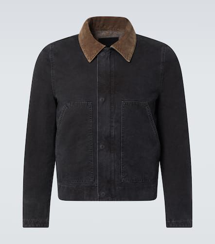 Corduroy-trimmed cotton canvas jacket - Saint Laurent - Modalova