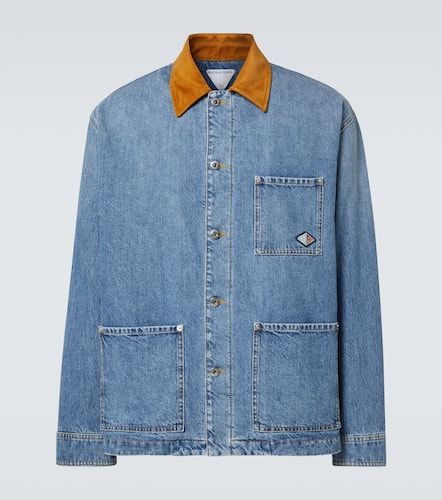 Blouson aus Denim mit Veloursleder - Bottega Veneta - Modalova