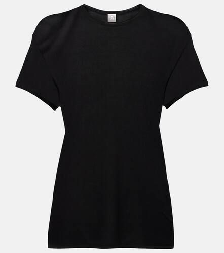 Toteme Knitted silk t-shirt - Toteme - Modalova