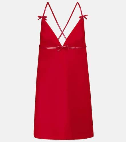 Vestido corto de cady adornado - Miu Miu - Modalova