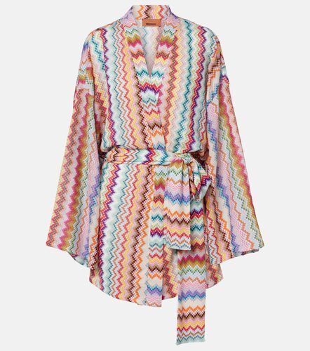 Zigzag oversized lame wrap cardigan - Missoni - Modalova
