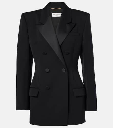 Chaqueta de esmoquin de lana grain de poudre - Saint Laurent - Modalova