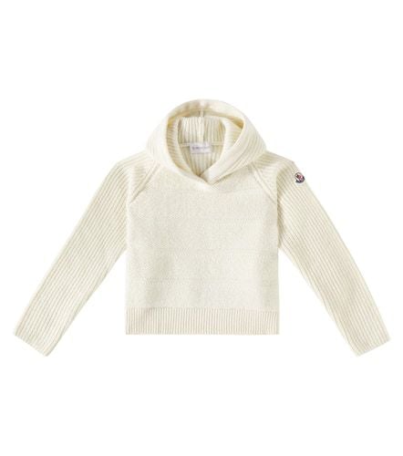 Sudadera con capucha de lana virgen - Moncler Enfant - Modalova