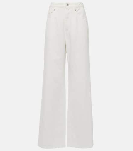 Pantalones anchos de algodón y lino - Brunello Cucinelli - Modalova