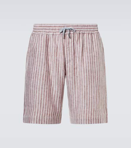 Alfa striped linen Bermuda shorts - Fedeli - Modalova