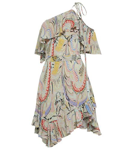 Printed one-shoulder silk minidress - Etro - Modalova