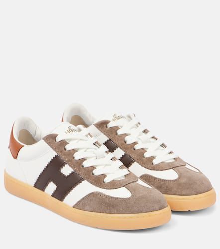 Suede-trimmed leather sneakers - Hogan - Modalova