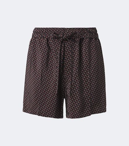 Cassandre printed silk shorts - Saint Laurent - Modalova