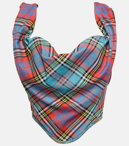 Tartan off-the-shoulder virgin wool top - Vivienne Westwood - Modalova