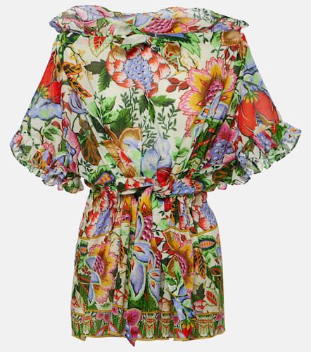 Blusa de algodón floral con volantes - Etro - Modalova