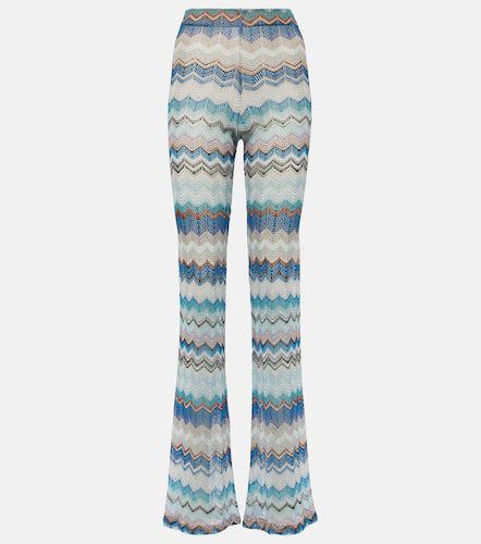 Pantalones flared de croché en zigzag - Missoni Mare - Modalova