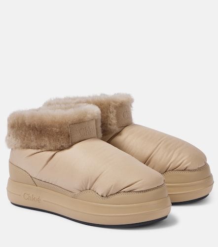 Polar shearling-lined ankle boots - Chloe - Modalova