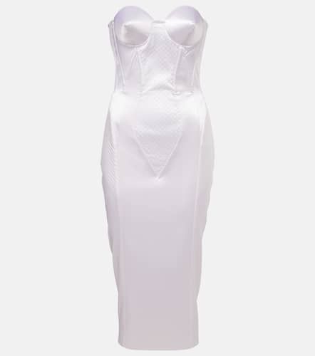 Vestido con corsé de satén sin tirantes - Dolce&Gabbana - Modalova