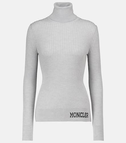 Ribbed wool turtleneck sweater - Moncler - Modalova
